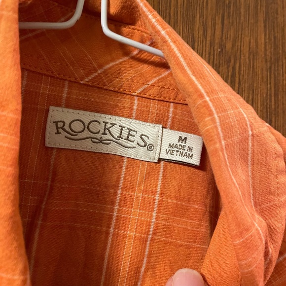 Orange button down shirt - Picture 2 of 3